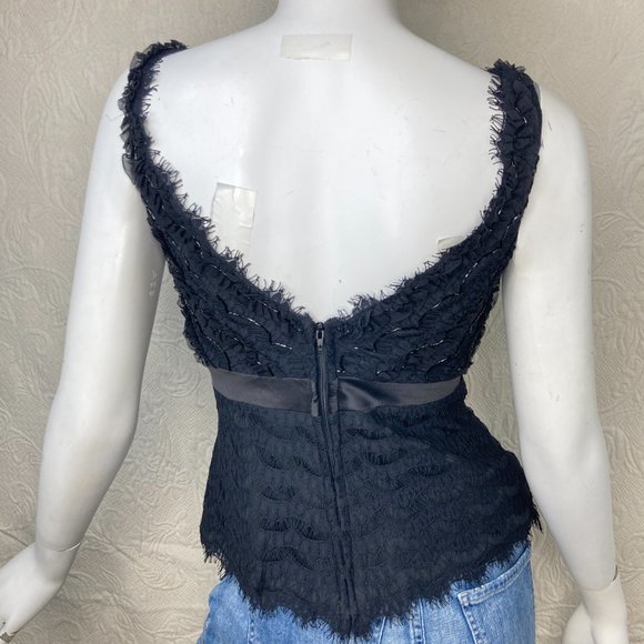 Tadashi Beaded Sleeveless Lace Blouse - Picture 6 of 10